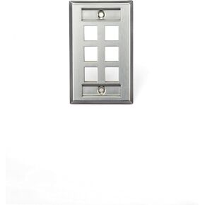 Leviton 43080-1L6 6PORT SG QP WP W/ID STAINLESS STEEL