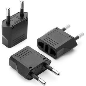 Bates- European Travel Plug Adapter, 12 Pack, European Plug Adapter, US to Europe Plug Adapter, Adapter for Europe Plug, US to EU Plug Adapter, Travel Adapter Europe, Plug Adapter Europe