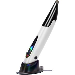 lychee Optical Pocket Pen Mouse with Voice Control and Bluetooth Function, Wireless Handwriting Mini Mice for PC Laptop Notebook Computer(White)
