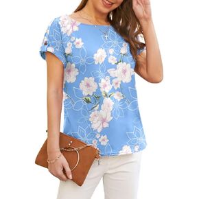 Ninee Women's 2023 Short Sleeve T Shirts Basic Loose Tunic Tops Batwing Sleeve Casual Tee in Saudi Arabia