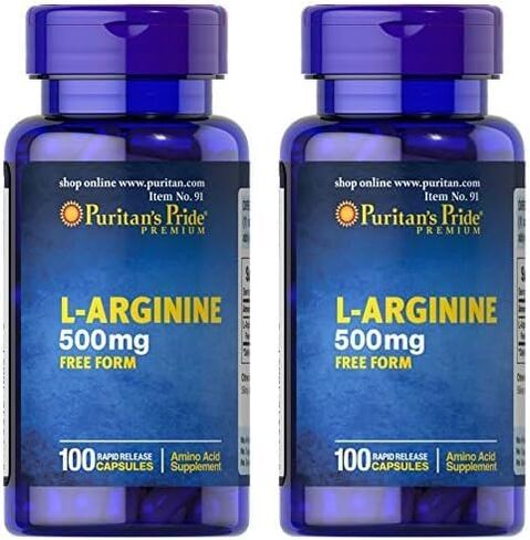 Puritan's Pride L-Arginine 500 mg, Heart Health Support, 100 Count in Saudi Arabia