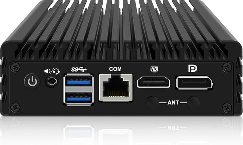 Firewall Appliance 4 Ports, 2.5G LAN Fanless Mini PC J3710 Quad Core, Support AES-NI, 8GB DDR3 RAM 128GB SSD Hardware Firewall Router Computer in Saudi Arabia