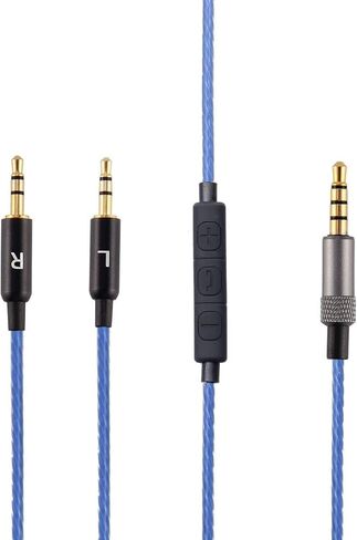 سلك تمديد سماعة الرأس Aquelo متوافق مع Sol Republic Master Tracks HD HD2 Sol Republic V8 V10 12 X3 كابل صوت بديل (أزرق) in Kuwait