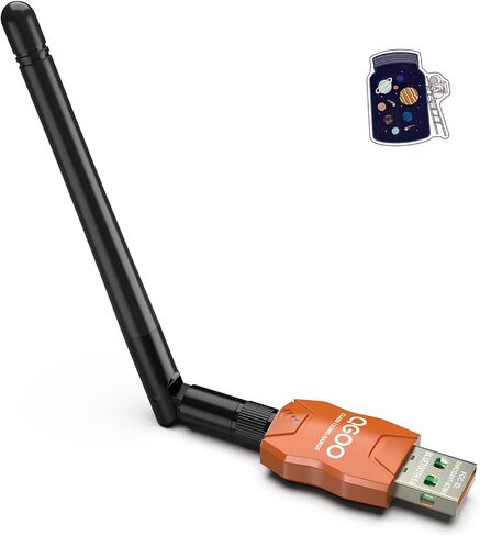 محول بلوتوث طويل المدى من الفئة 1 للكمبيوتر الشخصي، محول بلوتوث USB QGOO للكمبيوتر الشخصي 5.3+EDR، جهاز استقبال بلوتوث دونجل يدعم Windows10/8.1/8/7 (برتقالي-087) in Saudi Arabia