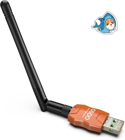 Class 1 Long Range Bluetooth Adapter for PC, QGOO USB Bluetooth Adapter for PC 5.3+EDR, Bluetooth Dongle Bluetooth Receiver Support Windows10/8.1/8/7（orange-199） in Saudi Arabia