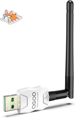 محول بلوتوث طويل المدى من الفئة 1 للكمبيوتر الشخصي، محول بلوتوث USB QGOO للكمبيوتر الشخصي 5.3+EDR، جهاز استقبال بلوتوث دونجل يدعم Windows10/8.1/8/7 (أبيض-066) in Saudi Arabia