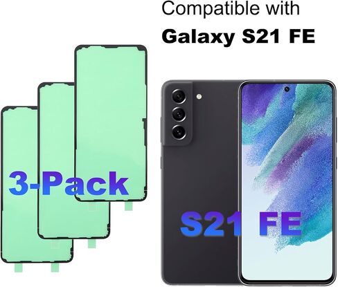 غطاء خلفي لهاتف Galaxy S21 FE شريط مقطوع مسبقًا، غطاء الباب الخلفي لاصق مزدوج الجوانب بديل لشريط Samsung Galaxy S21 FE مع الأدوات in Saudi Arabia
