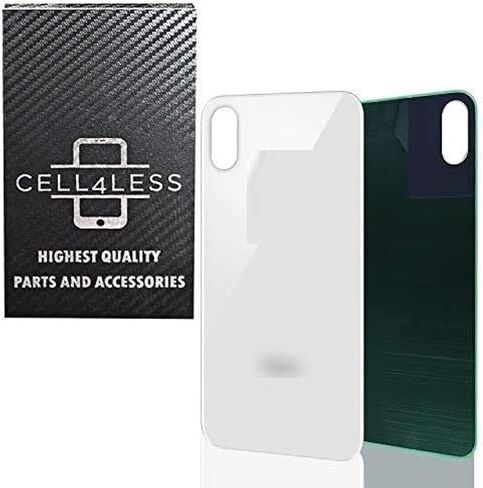 CELL4LESS Back Glass Replacement Compatible with and for The iPhone Xs MAX NO Logo (Silver) in Saudi Arabia