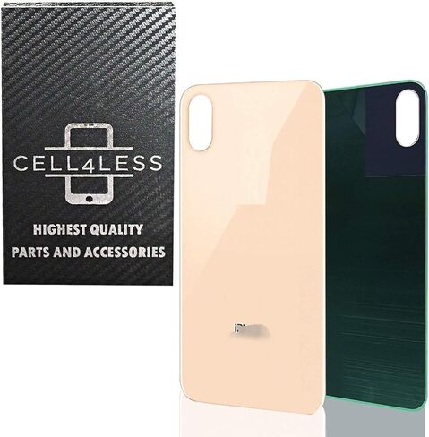 CELL4LESS Back Glass Replacement Compatible with and for The iPhone Xs MAX NO Logo (Silver) in Saudi Arabia