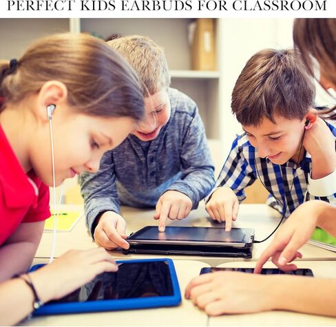 Konohan 160 Packs Bulk Earbuds with Wire Kids Earphones Classroom Headphones for Students Headphones Individually Bagged, 8 Colors Ear Buds Bulk Headphones for Classroom School Library (Bright Color) in Kuwait