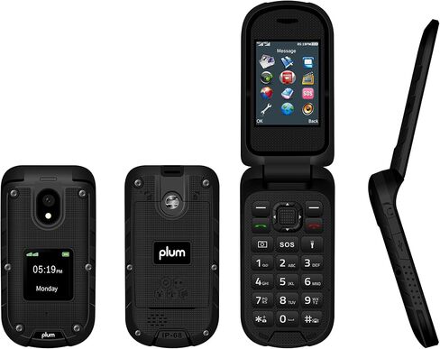 هاتف Plum RAM Plus 4G Volte غير مقفل متين وقوي 2022 موديل ATT Tmobile - أسود in Saudi Arabia
