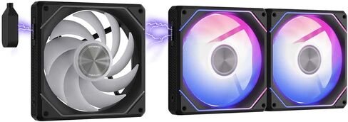 darkFlash G16 120MM Magnetic ARGB PC Case Fans - 3 Pack, Tool-Free Installation, up to 2200RPM Cooling, 4-Pin PWM, Sync with Motherboard RGB Software(Black) in Saudi Arabia