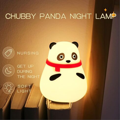 Cute Kids Night Light,Panda Lamp Birthday Gifts Soft LED Night Lamp for Kids and Baby Bedroom, Silicone Dimmable Nursery Nightlight in Saudi Arabia