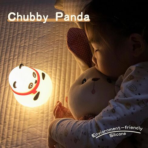 Cute Kids Night Light,Panda Lamp Birthday Gifts Soft LED Night Lamp for Kids and Baby Bedroom, Silicone Dimmable Nursery Nightlight in Saudi Arabia
