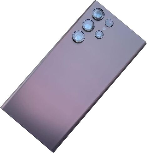 بديل الزجاج الخلفي HQB-Star لهاتف Samsung Galaxy S22 Ultra غطاء خلفي زجاجي للباب مع عدسة الكاميرا والأشرطة المثبتة مسبقًا + الأدوات، بورجوندي in Saudi Arabia
