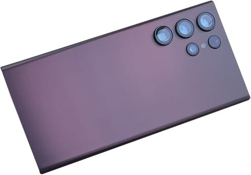بديل الزجاج الخلفي HQB-Star لهاتف Samsung Galaxy S22 Ultra غطاء خلفي زجاجي للباب مع عدسة الكاميرا والأشرطة المثبتة مسبقًا + الأدوات، بورجوندي in Saudi Arabia