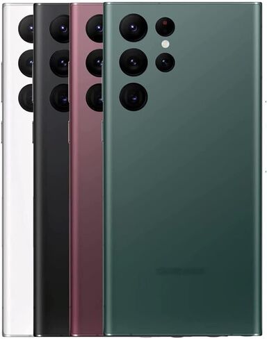 بديل الزجاج الخلفي HQB-Star لهاتف Samsung Galaxy S22 Ultra غطاء خلفي زجاجي للباب مع عدسة الكاميرا والأشرطة المثبتة مسبقًا + الأدوات، بورجوندي in Saudi Arabia