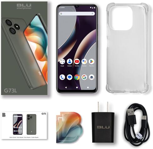 BLU G73L | 2024 | 3-Day Battery | GSM Unlocked | 6.8" HD+ Infinity Display | 64/2GB | Dual 13MP Camera | Green in Kuwait