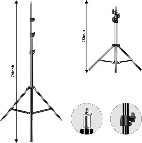 GVM 80W فيديو ضوء مع Bowens Mount 2PCS LED ضوء فيديو مستمر مع حامل ثلاثي القوائم إخراج مستمر 13000Lux@0.5m إضاءة التصوير الفوتوغرافي في ضوء النهار لاستوديو YouTube تسجيل الفيديو في الهواء الطلق in Kuwait