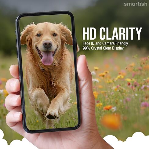Smartish® واقيات شاشة من الزجاج المقوى مكونة من قطعتين لهاتف iPhone 16 Pro - ورقة Tuff - إطار سهل التثبيت 9H [مقاوم للخدش] صديق للحافظة - جزيرة ديناميكية لهاتف Apple iPhone 16 Pro - عبوة شفافة مكونة من قطعتين in Kuwait