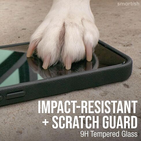 Smartish® واقيات شاشة من الزجاج المقوى مكونة من قطعتين لهاتف iPhone 16 Pro - ورقة Tuff - إطار سهل التثبيت 9H [مقاوم للخدش] صديق للحافظة - جزيرة ديناميكية لهاتف Apple iPhone 16 Pro - عبوة شفافة مكونة من قطعتين in Kuwait