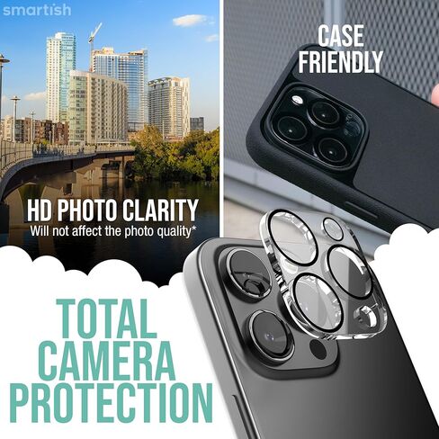 Smartish® واقيات شاشة من الزجاج المقوى مكونة من قطعتين لهاتف iPhone 16 Pro - ورقة Tuff - إطار سهل التثبيت 9H [مقاوم للخدش] صديق للحافظة - جزيرة ديناميكية لهاتف Apple iPhone 16 Pro - عبوة شفافة مكونة من قطعتين in Kuwait