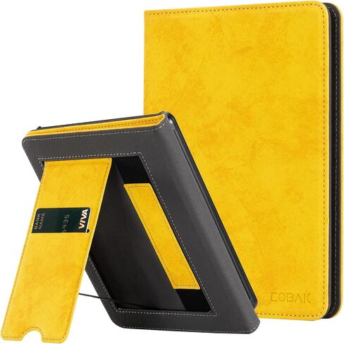 CoBak Case with Stand for Kindle Paperwhite - Durable PU Leather Cover with Auto Sleep Wake, Card Slot, Hand Strap Feature - Fits Kindle Paperwhite 11th Generation 6.8" Signature Edition 2021 Released in Saudi Arabia