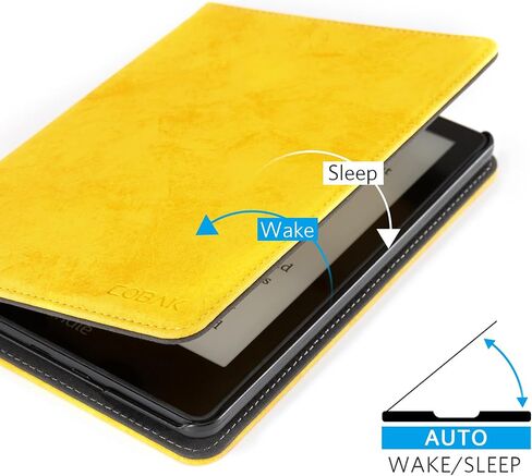 CoBak Case with Stand for Kindle Paperwhite - Durable PU Leather Cover with Auto Sleep Wake, Card Slot, Hand Strap Feature - Fits Kindle Paperwhite 11th Generation 6.8" Signature Edition 2021 Released in Saudi Arabia