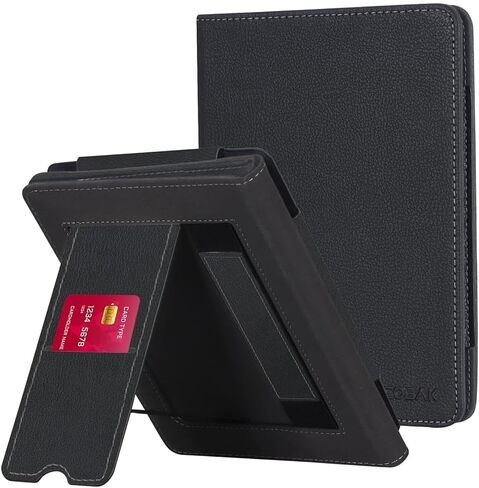 CoBak Case with Stand for Kindle Paperwhite - Durable PU Leather Cover with Auto Sleep Wake, Card Slot, Hand Strap Feature - Fits Kindle Paperwhite 11th Generation 6.8" Signature Edition 2021 Released in Saudi Arabia
