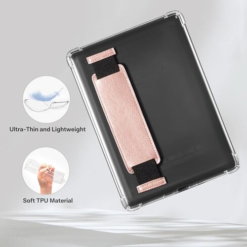 CoBak Clear Case for 6" Kindle 11th Generation 2022 with Elastic Hand Strap - Ultra-Slim Soft TPU Transparent Cover, Lightweight & Durable Protection in Saudi Arabia