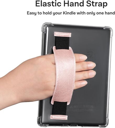 CoBak Clear Case for 6" Kindle 11th Generation 2022 with Elastic Hand Strap - Ultra-Slim Soft TPU Transparent Cover, Lightweight & Durable Protection in Saudi Arabia