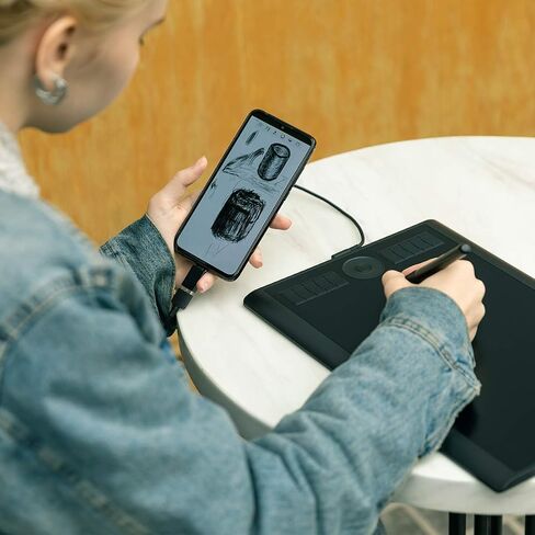 GAOMON M10K PRO Dail and Tilt Supported Pen Tablet with 8192 Battery-Free Pen and 10 Keys -10 x 6 Digital Drawing Graphics Tablet for Android Win Mac OS in Saudi Arabia
