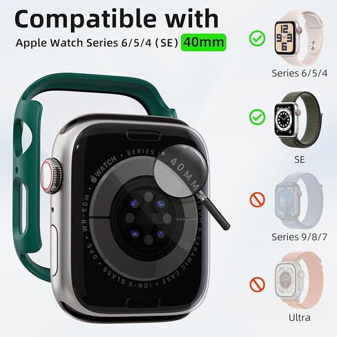 عبوتان من حافظة الكمبيوتر الصلبة لساعة Apple Watch Ultra/Ultra 2 واقي شاشة 49 مم، مع واقي شاشة من الزجاج المقوى 9H، غطاء حماية كامل لملحقات iWatch Ultra 49 مم، شفاف in Kuwait