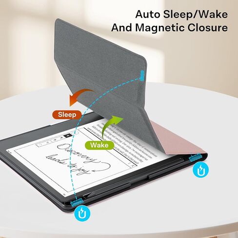 CoBak Stand Case for Kindle Scribe - Premium Folio Leather Cover with Pen Holder, Auto Sleep/Wake, and Stand Feature - Compatible with 10.2 Inch Kindle Scribe (2022 Release) in Saudi Arabia