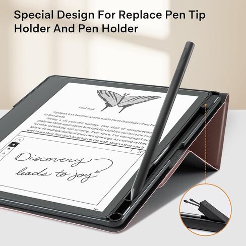 CoBak Stand Case for Kindle Scribe - Premium Folio Leather Cover with Pen Holder, Auto Sleep/Wake, and Stand Feature - Compatible with 10.2 Inch Kindle Scribe (2022 Release) in Saudi Arabia