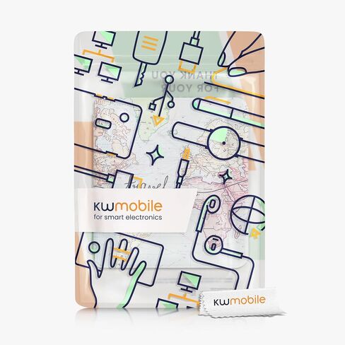 حافظة kwmobile Origami متوافقة مع Kobo Libra 2 - حافظة نحيفة من جلد البولي يوريثان الفاخر مع حامل - أسود للسفر/متعدد الألوان in Saudi Arabia
