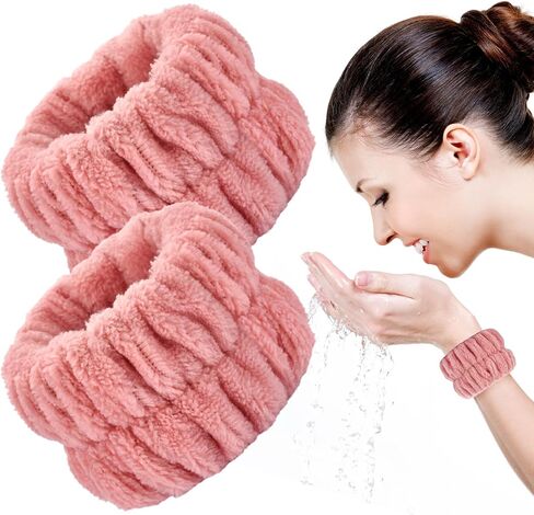 2 قطعة العصابات المعصم لغسل الوجه غسل ​​الأساور مناشف المعصم الذراع العصابات للعناية بالبشرة ماكياج الأصفاد المعصم سبا المعصم Scrunchies in Saudi Arabia