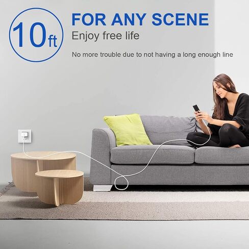 10 Ft iPhone Fast Charger, 2-Pack 20W Super Fast Charger with Long Fast Charging Cable for iPhone 14/13/12/11 Pro Max,14 Plus,Mini,Pro/XS/SE/XR/iPad - Black in Saudi Arabia