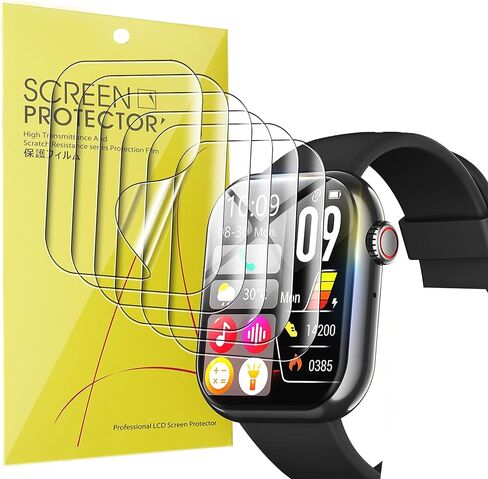 Compatible for PANHUI F57 Smartwatch Screen Protector, [6 Pack] Full Coverage TPU Clear Film Compatible for Zombazi F57 1.91'' Smart Watch/PANHUI F57 1.88" Smartwatch (3 PACK) in Saudi Arabia