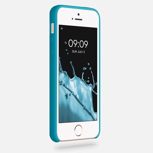 kwmobile Case Compatible with Apple iPhone SE (1.Gen 2016) / iPhone 5 / iPhone 5S Case - TPU Silicone Phone Cover with Soft Finish - Ocean Blue in Saudi Arabia
