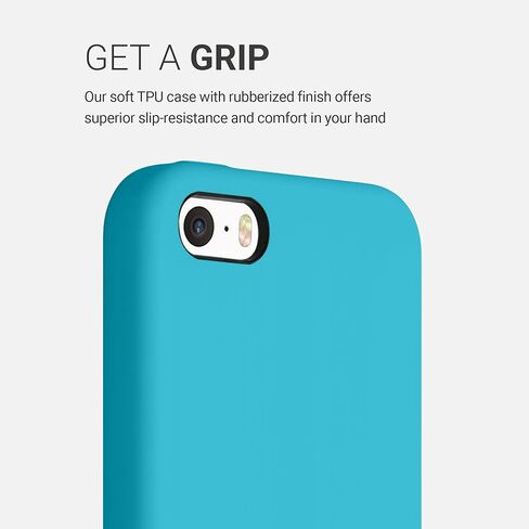 kwmobile Case Compatible with Apple iPhone SE (1.Gen 2016) / iPhone 5 / iPhone 5S Case - TPU Silicone Phone Cover with Soft Finish - Ocean Blue in Saudi Arabia