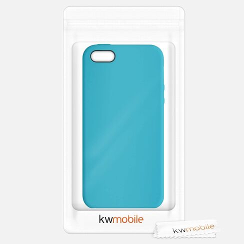 kwmobile Case Compatible with Apple iPhone SE (1.Gen 2016) / iPhone 5 / iPhone 5S Case - TPU Silicone Phone Cover with Soft Finish - Ocean Blue in Saudi Arabia