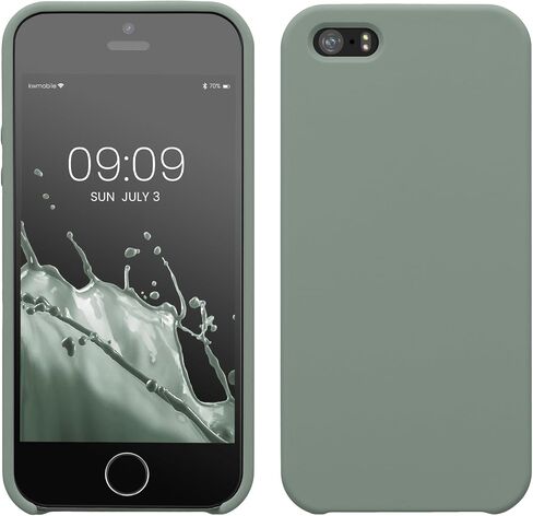 kwmobile Case Compatible with Apple iPhone SE (1.Gen 2016) / iPhone 5 / iPhone 5S Case - TPU Silicone Phone Cover with Soft Finish - Ocean Blue in Saudi Arabia