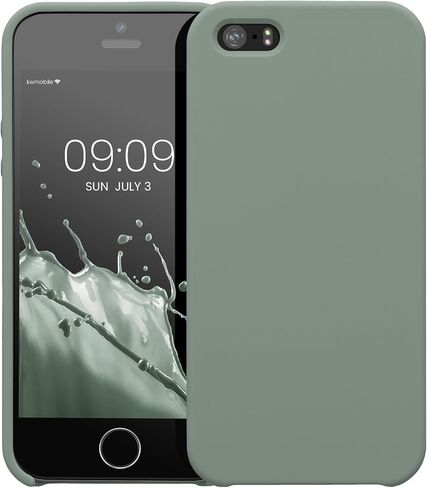 kwmobile Case Compatible with Apple iPhone SE (1.Gen 2016) / iPhone 5 / iPhone 5S Case - TPU Silicone Phone Cover with Soft Finish - Ocean Blue in Saudi Arabia