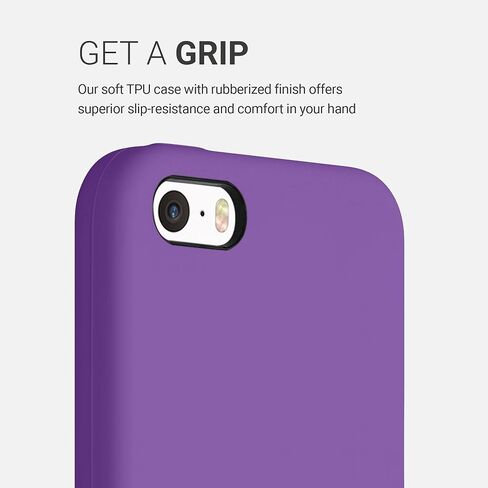 حافظة kwmobile متوافقة مع هاتف Apple iPhone SE (1.Gen 2016) / iPhone 5 / iPhone 5S - غطاء هاتف من السيليكون TPU مع لمسة نهائية ناعمة - أزرق محيطي in Saudi Arabia