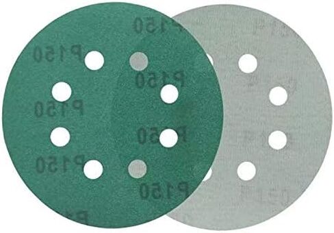 مجموعة متنوعة من 30 قطعة 5 بوصة 8 فتحات فيلم هوك وحلقة قرص صنفرة 320/400/600/800/1000/1500 صفائح رمل قرص ورق الصنفرة المستديرة الرطبة/الجافة in Kuwait