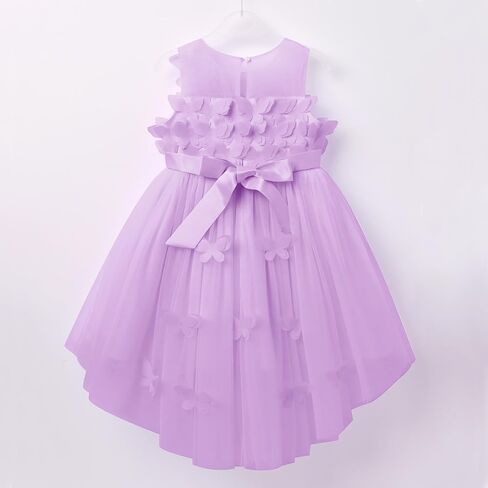 OBEEII Butterfly Dress for Girls Toddler Flower Girl Dress 3D Butterfly High-Low Tulle Birthday Party Dress in Saudi Arabia