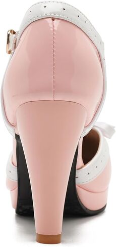Womens T-Strap Platform Mary Jane Lolita Shoes Goth Heels Round Toe Ankle Vintage 1950 Dress Pumps Oxfords Shoes for Women in Saudi Arabia
