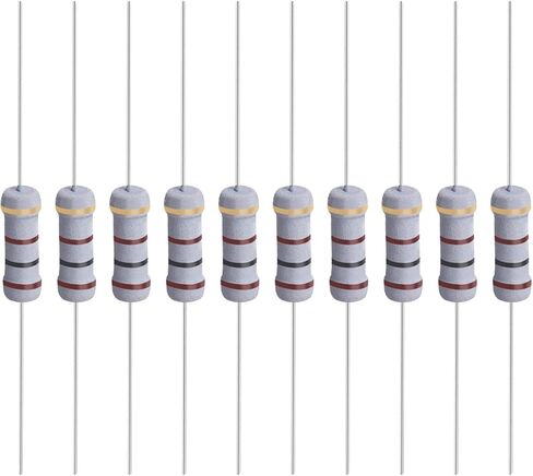 YOKIVE 50 Pcs Metal Oxide Film Resistors, Axis Lead Resistor, Keep Normal Circuit Operation, Great for Electric Power Equipment (Grey, 1W, 180 Ohm) in Saudi Arabia