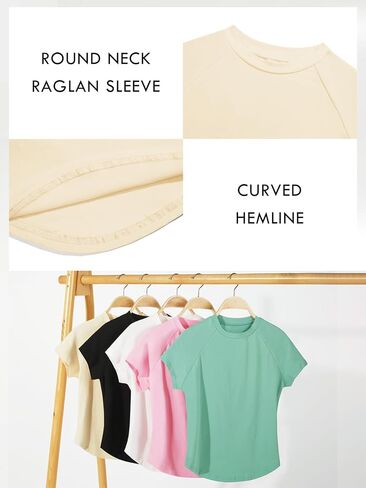 Imily Bela Women's Casual Basic Crop Top Short Sleeve Crewneck Curved Hem Slim Fit Going Out Y2K Tee Tops in Saudi Arabia